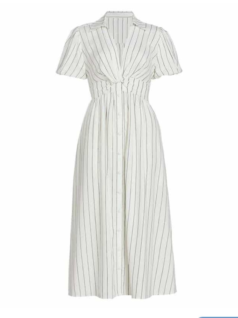 Derek Lam 10 Crosby Maya Pinstripe Button-Front Midi Dress